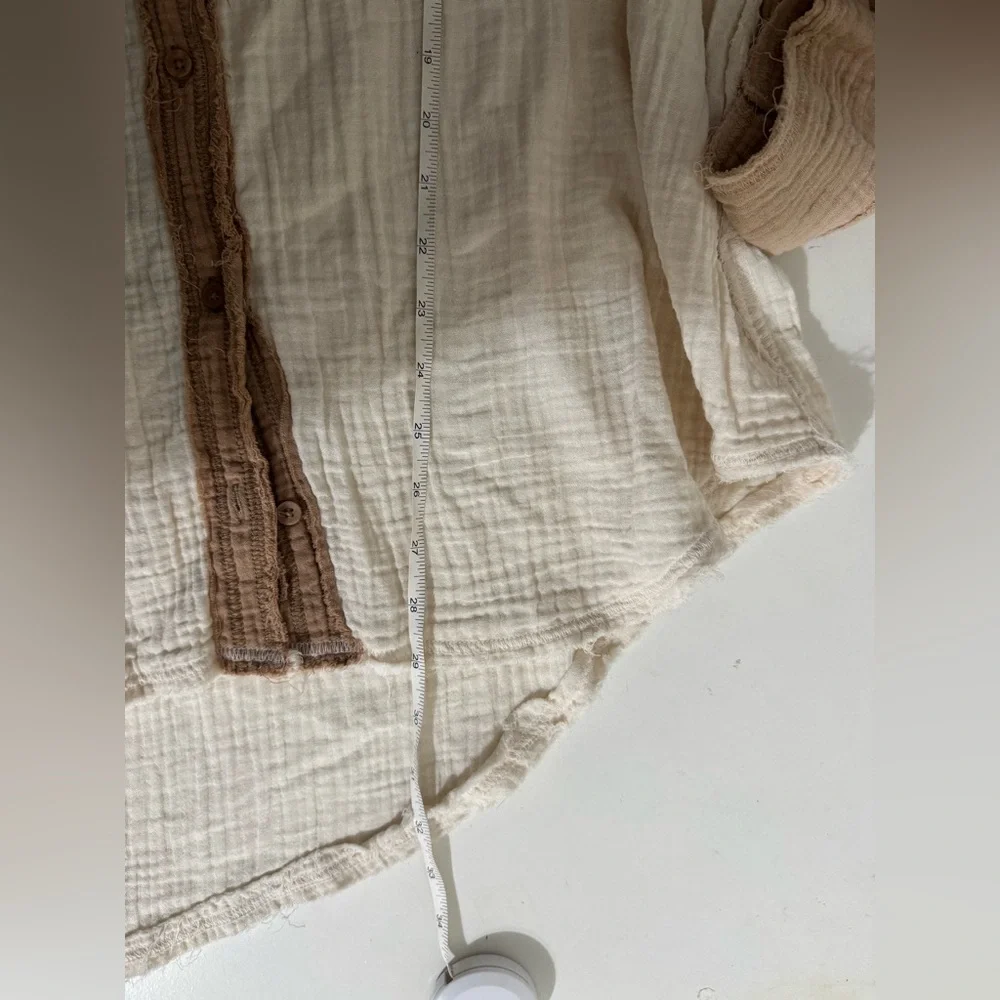 Aerie Gauzy Coverup Shirt Medium